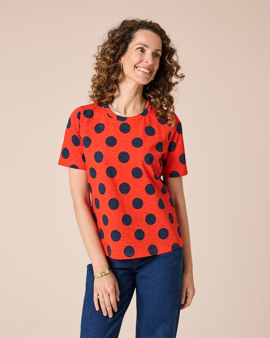 Produktabbildung für Shirt mit großen Punkte-Druck