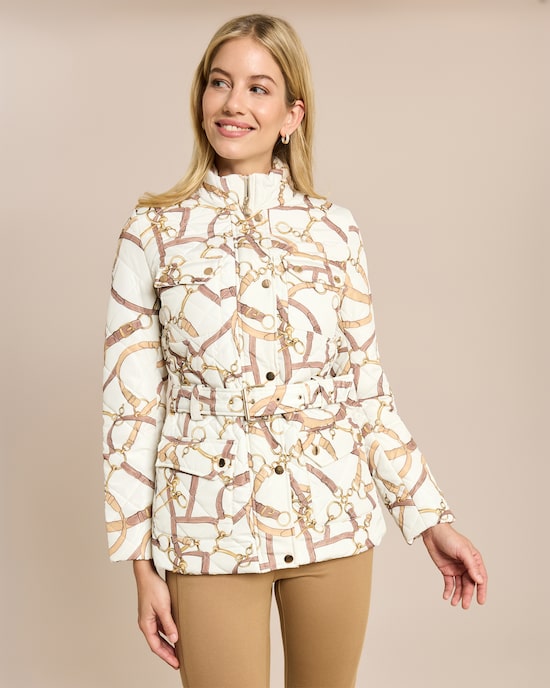 Produktabbildung für Steppjacke bedruckt modischer Druck