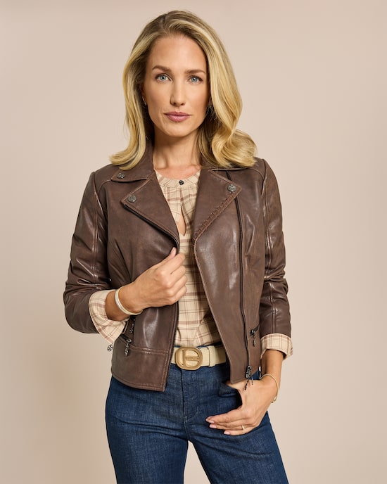 Produktabbildung für Lederjacke Biker Style