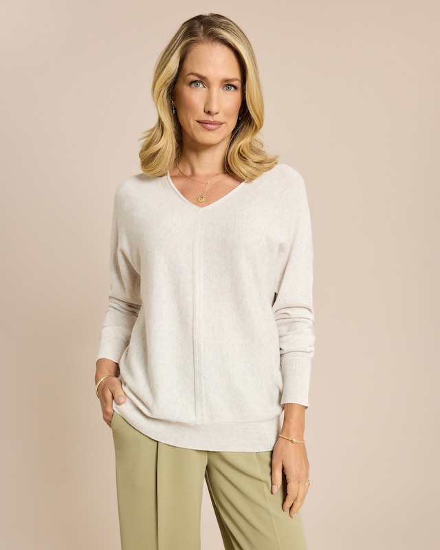 Pullover mit Fledermausarm