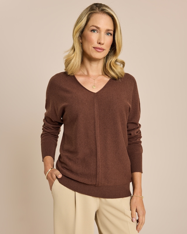 Pullover mit Fledermausarm