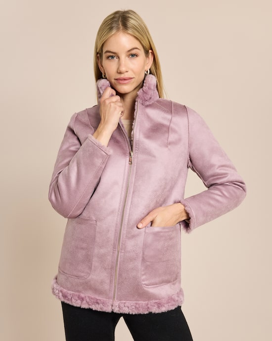 Produktabbildung für Wendejacke Velourimitat/Webpelz