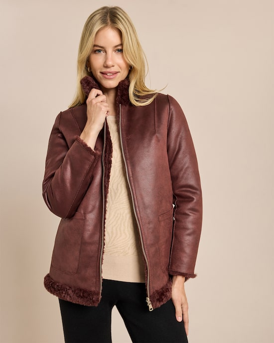Produktabbildung für Wendejacke Velourimitat/Webpelz
