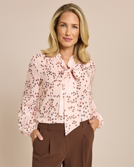 Produktabbildung für Crepe de Chine Bluse mit Schluppe