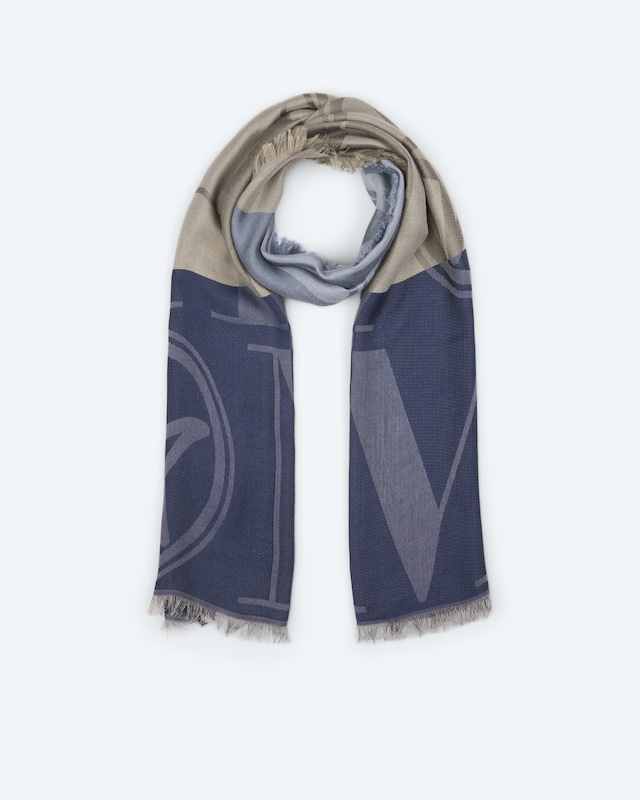 Jacquard-Schal mit Logodesign