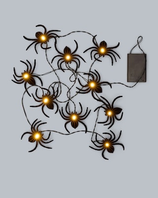 Produktabbildung 2 für Halloween-Lichterkette "Spinnen"