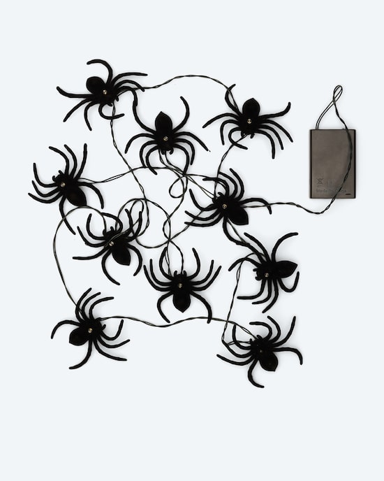 Produktabbildung für Halloween-Lichterkette "Spinnen"