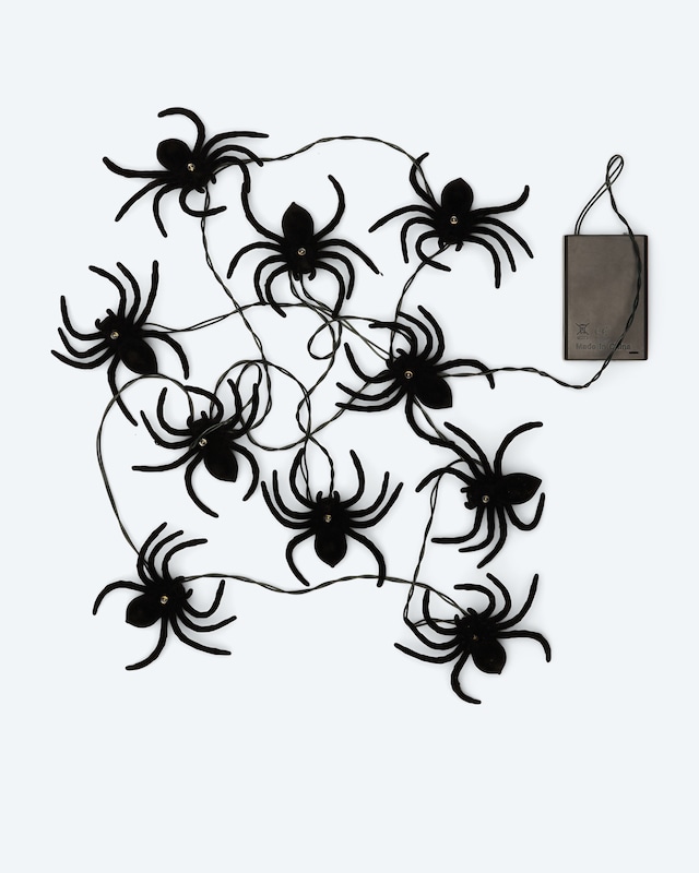 Halloween-Lichterkette "Spinnen"