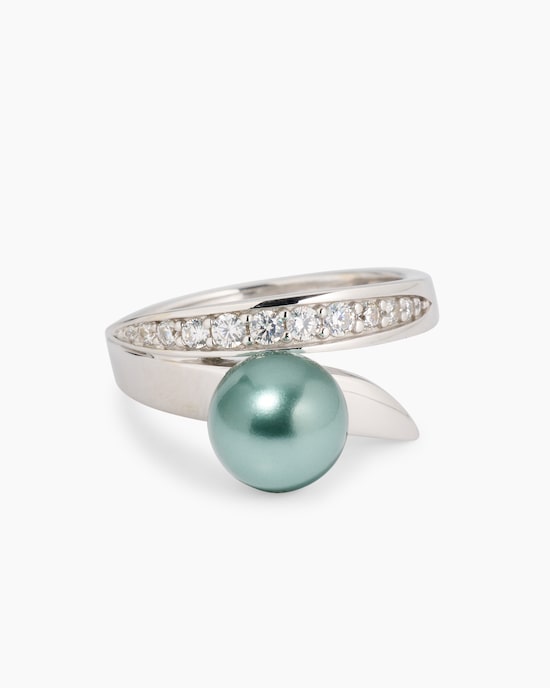 Produktabbildung für Ring mit MK-Perle 8 mm und Zirkonia