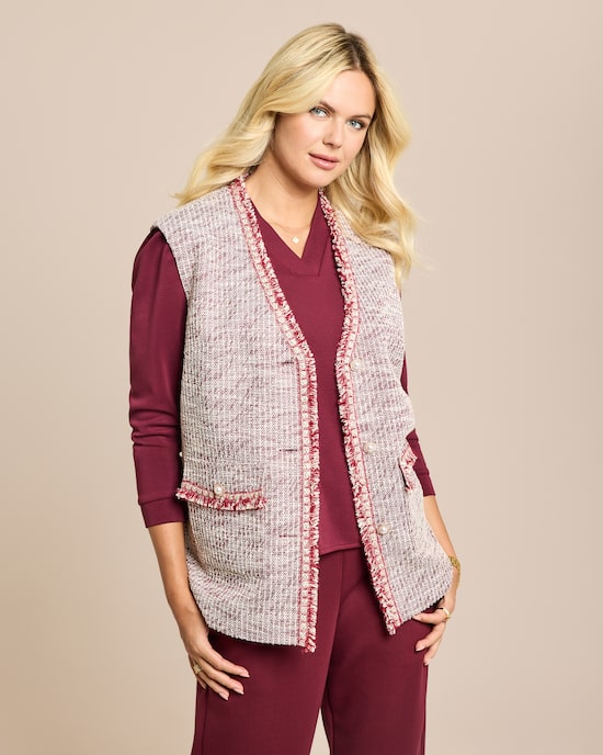 Produktabbildung für Weste aus Stretch-Bouclé