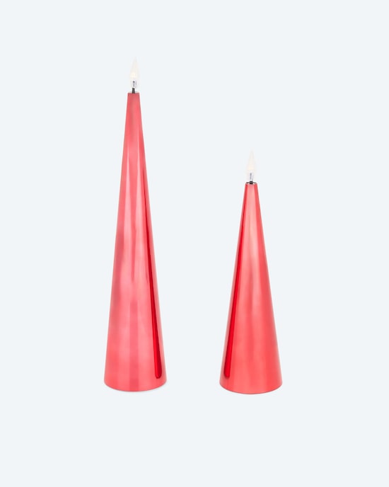 Produktabbildung für LED-Kegelkerzen "Shiny", 2tlg.