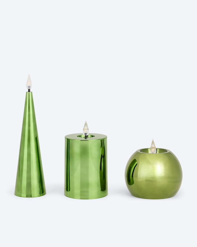 LED-Kerzen-Mix "Shiny", 3tlg.