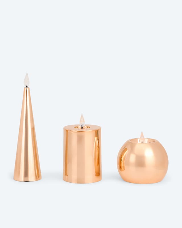 LED-Kerzen-Mix "Shiny", 3tlg.