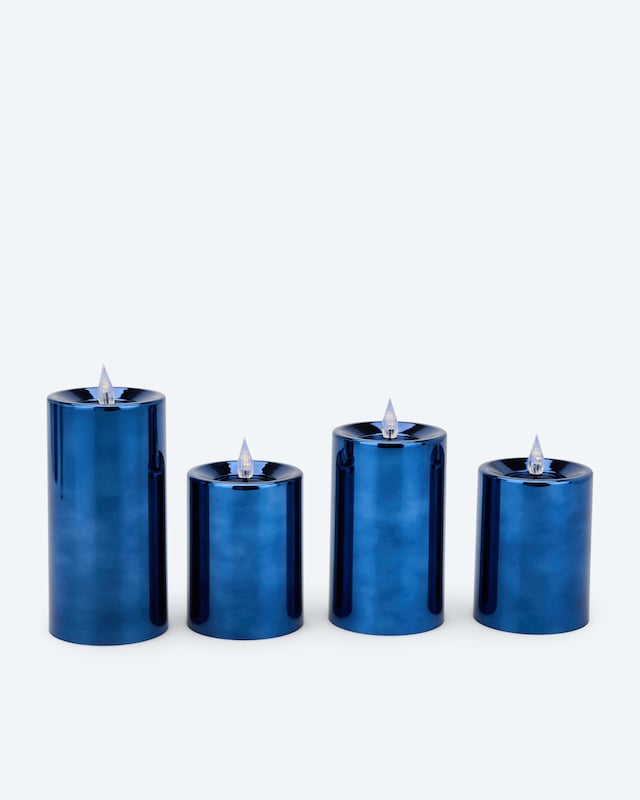 LED-Stumpenkerzen "Shiny", 4tlg.