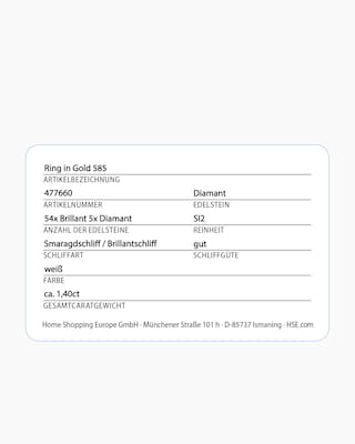 Produktabbildung 5 für Brillantring mit Diamanten ca. 1,40 ct