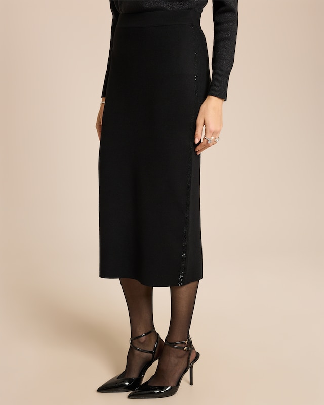 Strickrock mit Strassbesatz