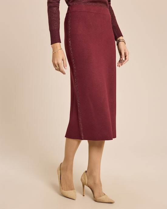 Produktabbildung für Strickrock mit Strassbesatz