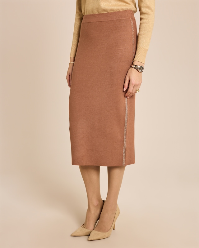 Strickrock mit Strassbesatz