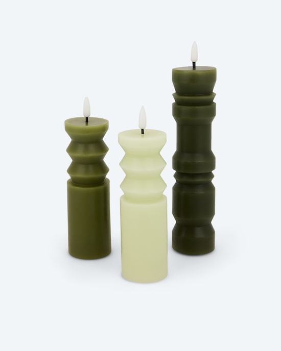 Produktabbildung für LED-Formkerzen, 3tlg.