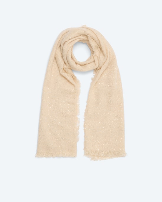 Produktabbildung für Bouclé-Schal mit Pailletten