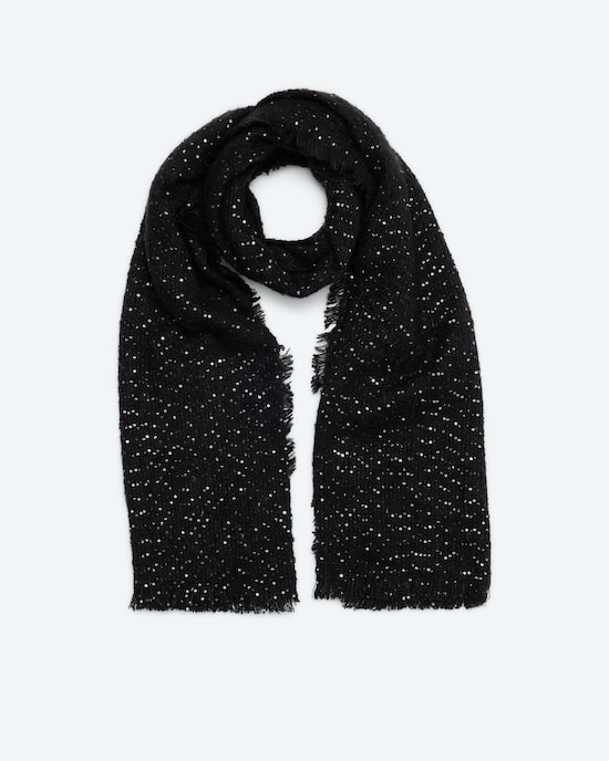 Produktabbildung für Bouclé-Schal mit Pailletten