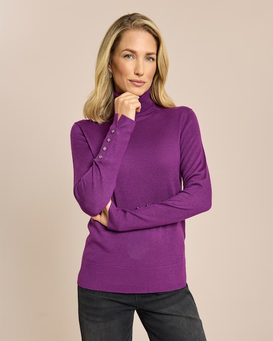 Produktabbildung für Rollkragenpullover mit Schlitz am Arm
