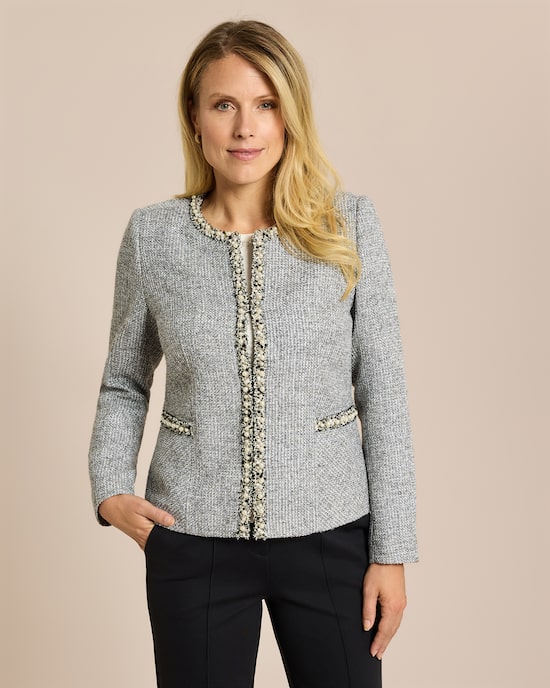 Produktabbildung für Blazer mit Perlendeko
