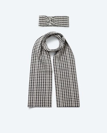 Produktabbildung für 2er Set Schal & Stirnband Hahnentritt