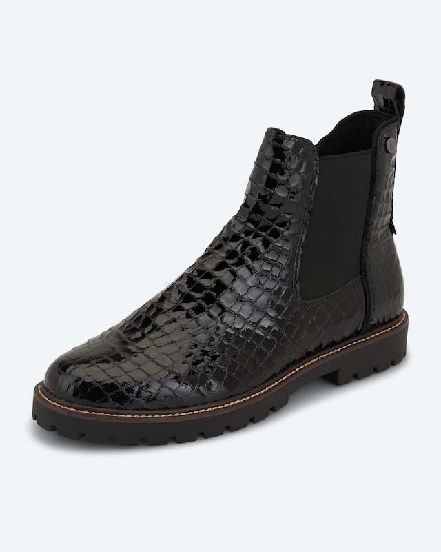 Stiefelette in Krokolack