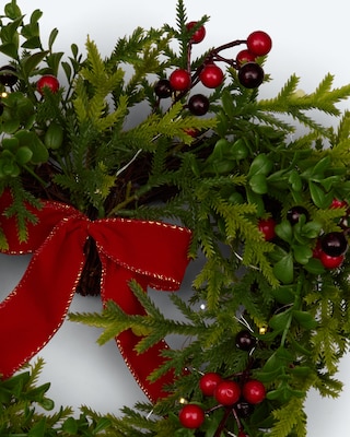 Produktabbildung 3 für LED-Türkranz Herz mit Beeren