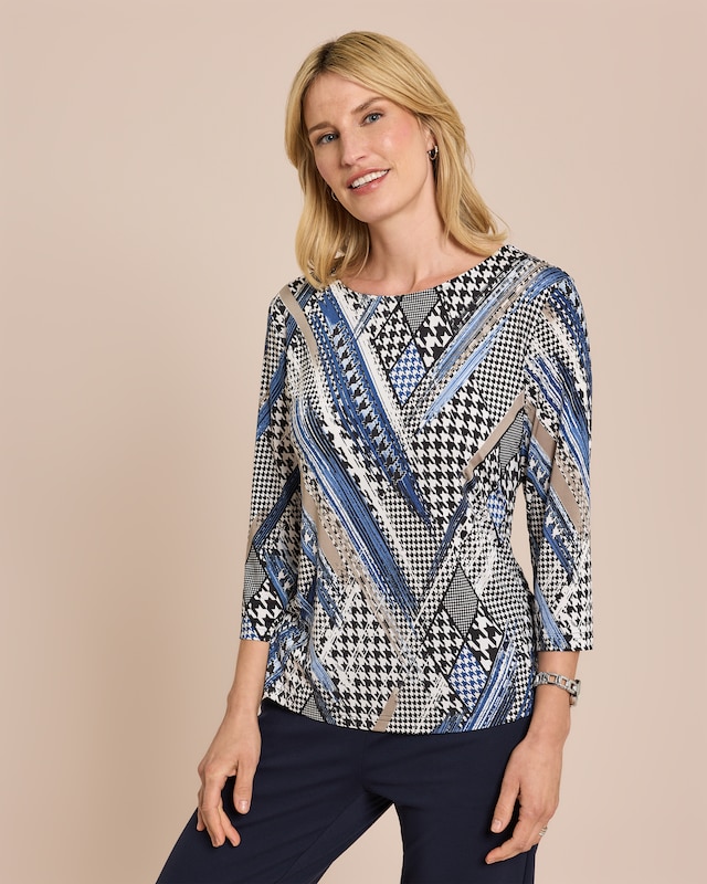 Produktabbildung für Shirt mit Hahnentritt-Design
