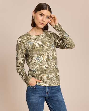 Produktabbildung für Pullover mit Allover-Druck
