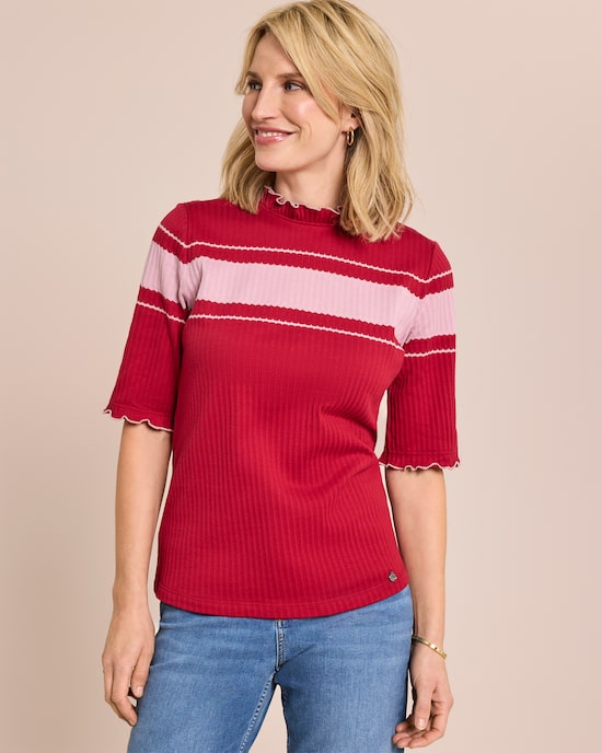Produktabbildung für Shirt mit Kontraststreifen