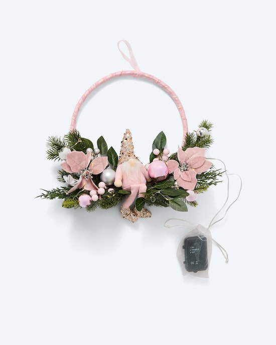 Produktabbildung für LED-Kranz im Wichtel-Design