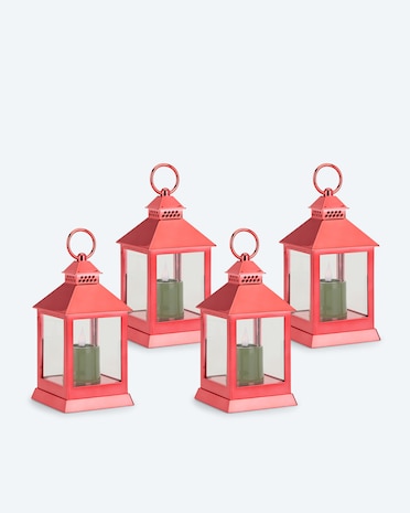 Produktabbildung für 4 Outdoor Laternen Shiny mit LED Kerze
