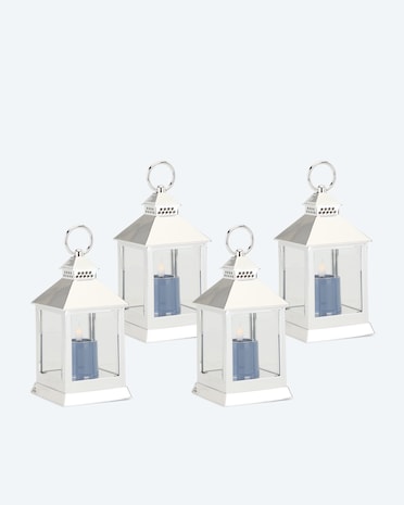 Produktabbildung für 4 Outdoor Laternen Shiny mit LED Kerze