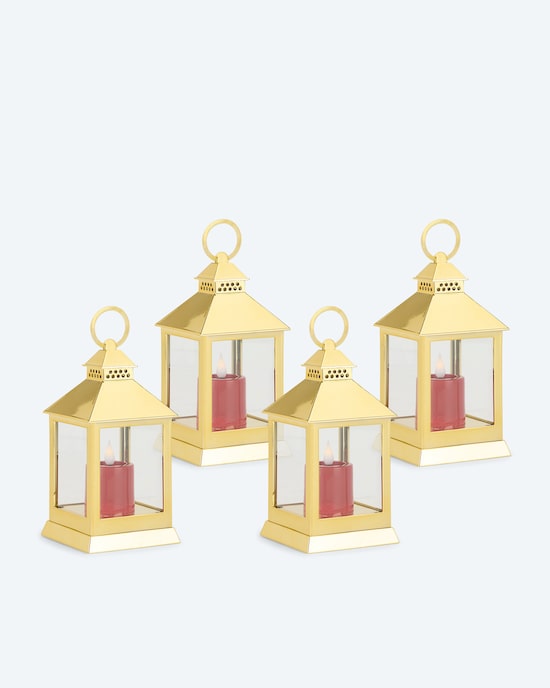 Produktabbildung für 4 Outdoor Laternen Shiny mit LED Kerze