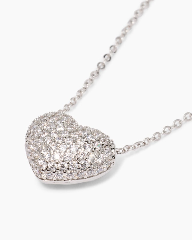 Herz-Collier mit Zirkonia