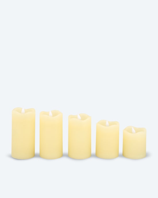 Produktabbildung für LED-Stumpenkerzen "Long Shine", 5tlg.
