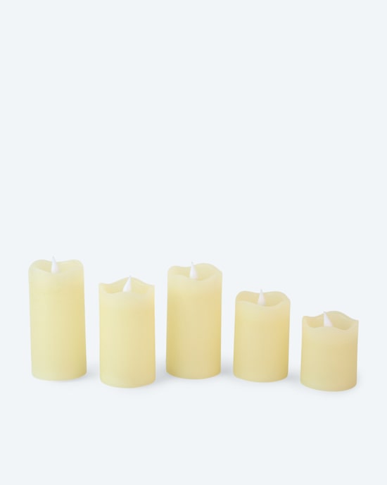 Produktabbildung für LED-Stumpenkerzen "Long Shine", 5tlg.