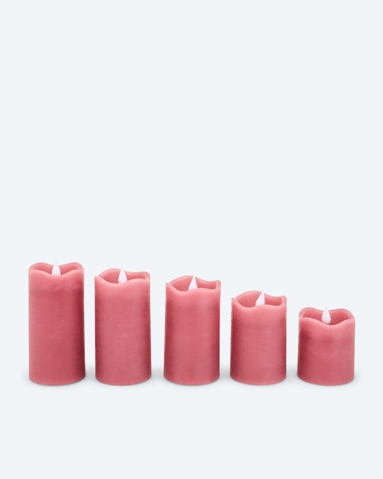 Produktabbildung für LED-Stumpenkerzen "Long Shine", 5tlg.