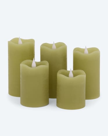 Produktabbildung für LED-Stumpenkerzen "Long Shine", 5tlg.