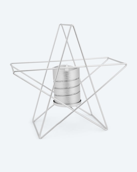 Produktabbildung für Metall-Kerzenhalter mit LED-Kerze