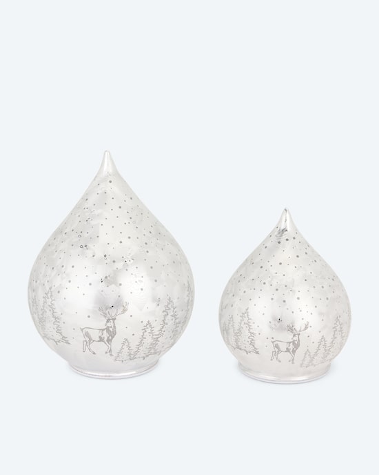 Produktabbildung für LED-Glastropfen "Frosty", 2tlg.