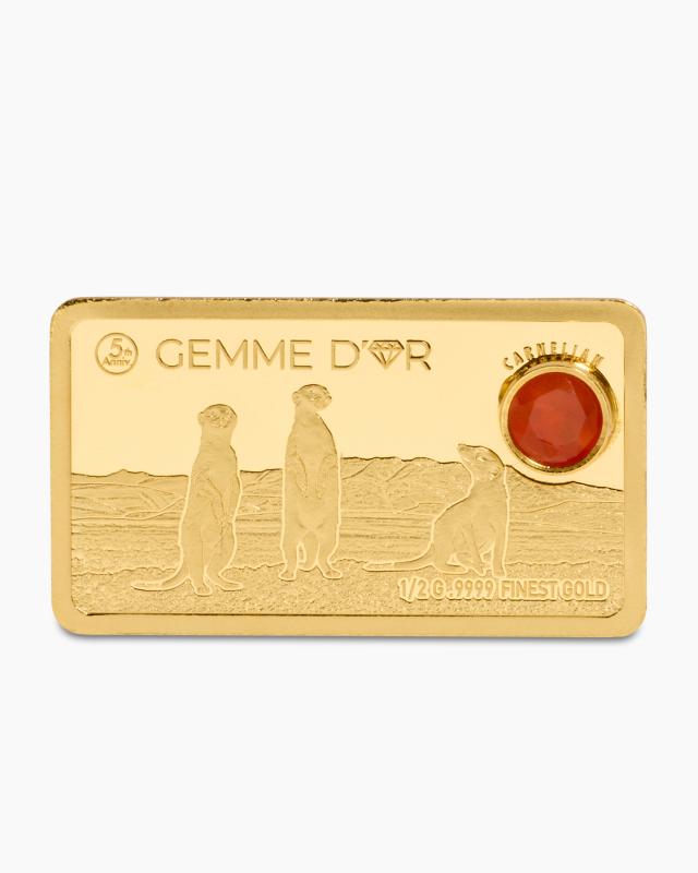 Goldbarren Gemme d'or Karneol orange