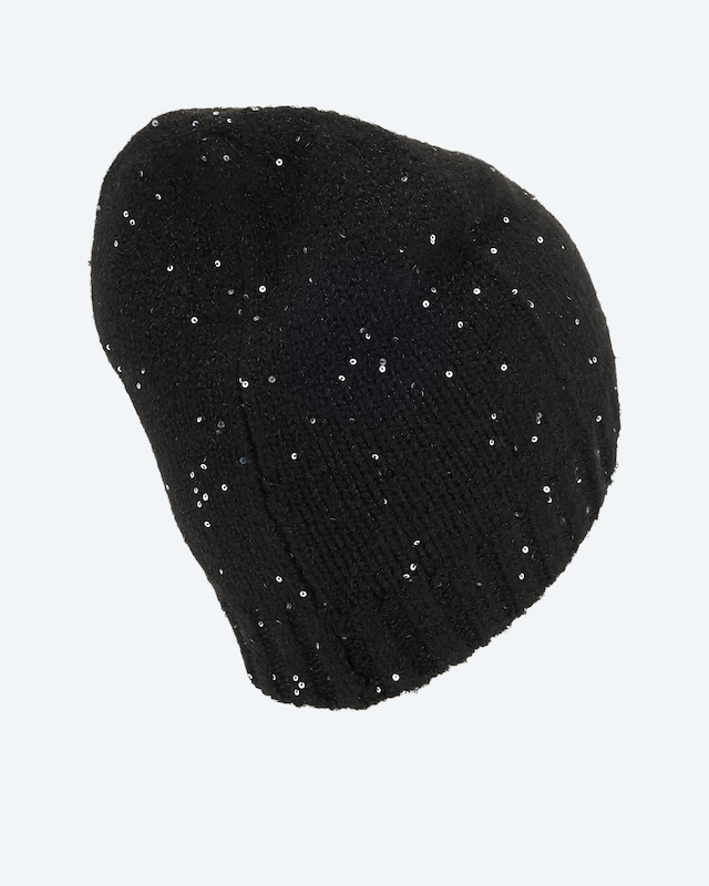 Strickmütze mit Glitzerpailletten