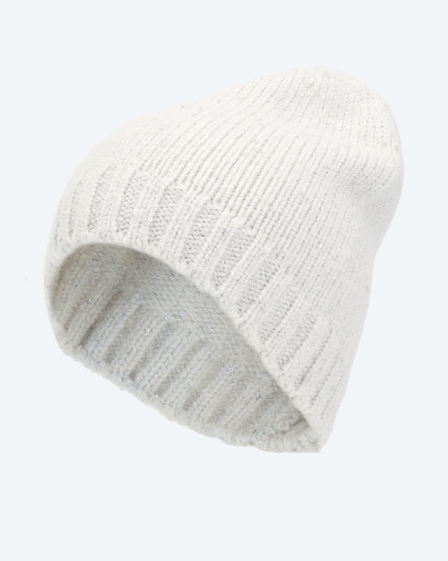 Strickmütze mit Glitzerpailletten
