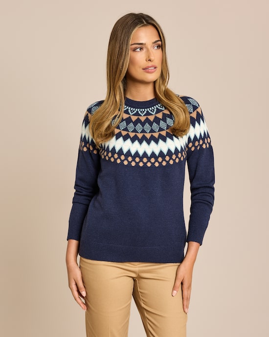 Produktabbildung für Pullover mit Norwegerstrickmuster