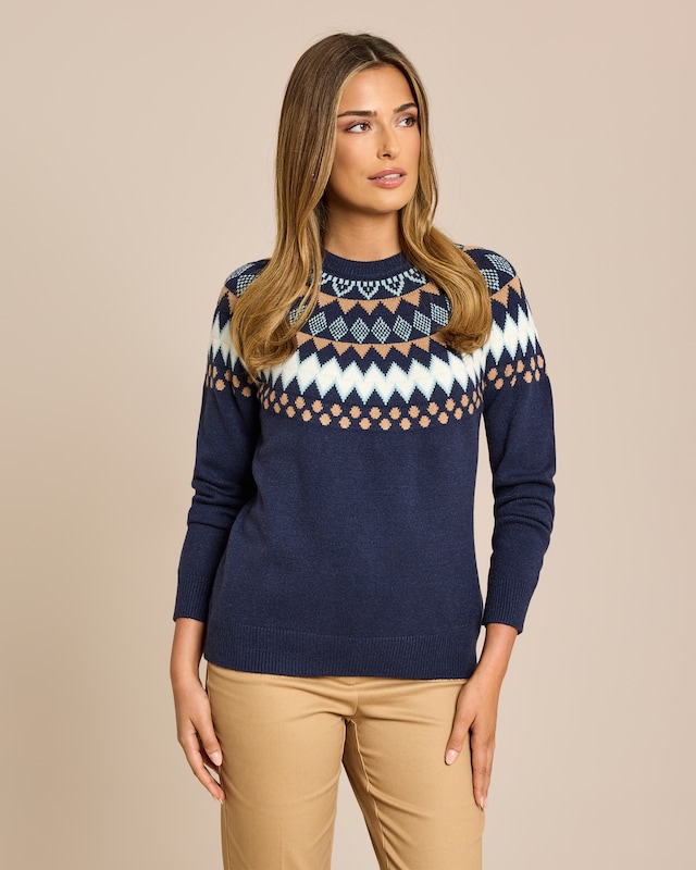 Pullover mit Norwegerstrickmuster