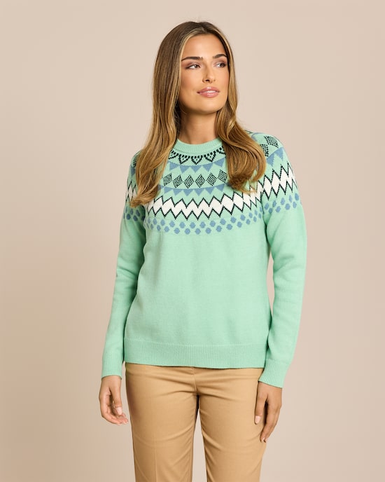 Produktabbildung für Pullover mit Norwegerstrickmuster
